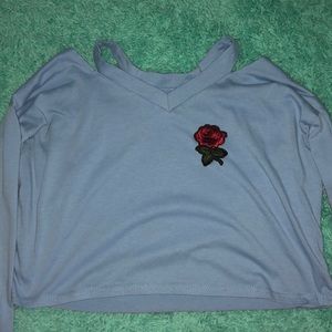 Long sleeve shirt with a rose